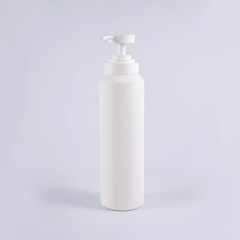 Botol Pompa Pembersih PE 1000ml Bulat Sentuhan Lembut Putih Dan Hitam