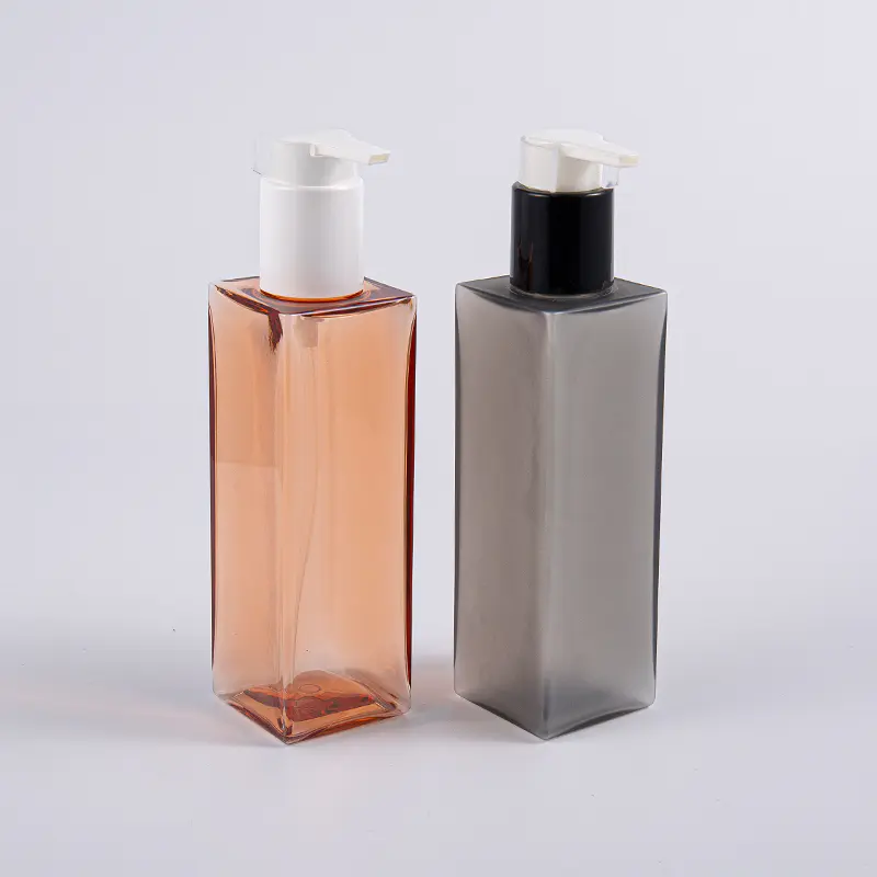 Perawatan Pribadi Botol Pompa Lotion PETG Bentuk Persegi 150ml