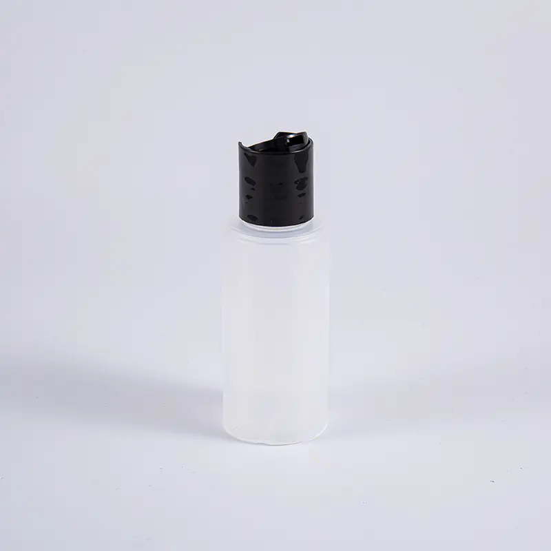 Botol Bulat Polietilen Frost 75ml Dengan Tutup Flip