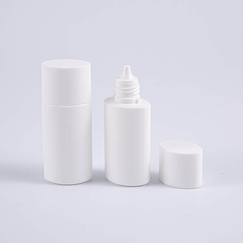 Botol Tabir Surya PE Bentuk Oval Putih 15ml 