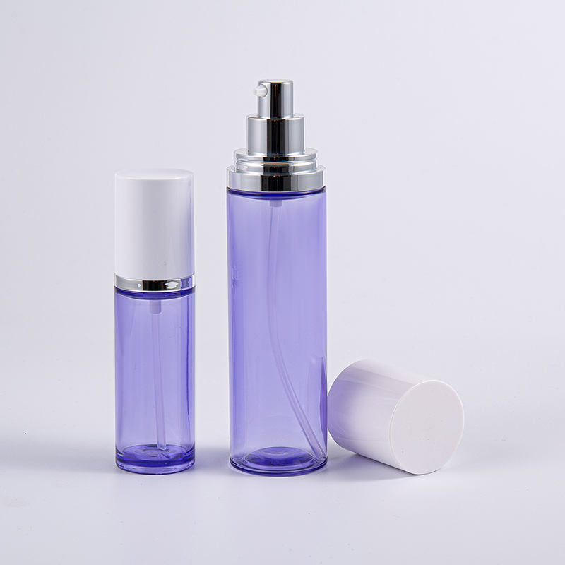 Botol Lotion Serum Bulat 100ml Warna Ungu Dengan Pompa Aluminium Botol Lotion Serum Bulat 100ml Warna Ungu Dengan Pompa Aluminium