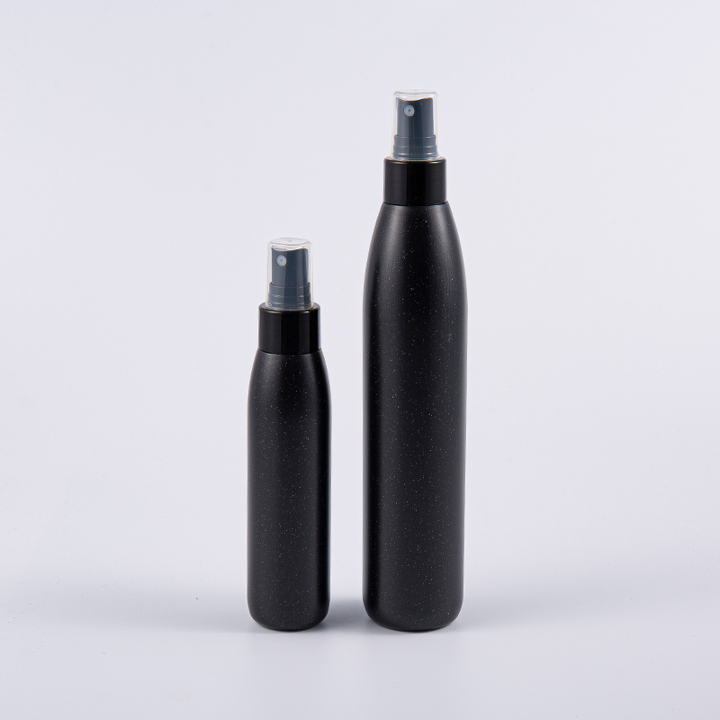 Botol PE 100ml & 250ml – Hitam dengan Dispenser Pompa plastik Pearl Finish