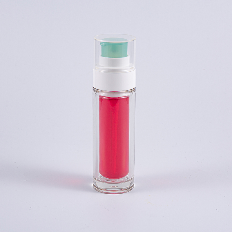 Botol PETG Bening Dengan Kantong Bagian Dalam Komposit Multi-Lapisan Botol Vakum 30ml 50ml Dengan Pompa
