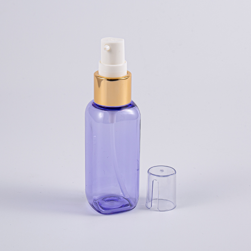 Bepergian Gunakan Botol Petg Bentuk Persegi 50ml Dengan Pompa