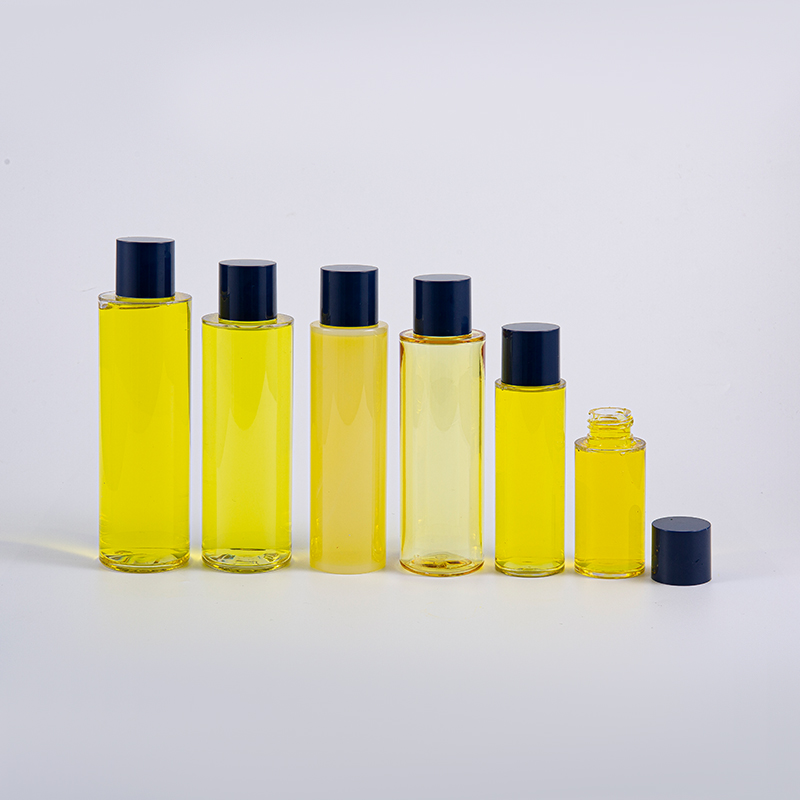 50ml 100ml 120ml 130ml 170ml 200ml Botol Lotion Bulat PETG Dengan Tutup Sekrup Bulat Dan Sisipan Kecil